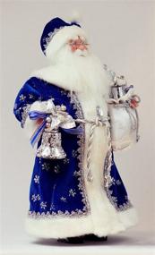 img 3 attached to 16-Inch Royal Blue Santa Claus Christmas Figurine Decoration 416110