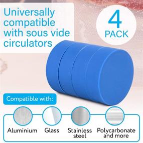 img 1 attached to 🧲 [Pack of 4] Sous Vide Bag Submersion Magnets - Essential Sous Vide Accessories for Secure Bag Placement and Even Cooking - Effective Sous Vide Weight Alternative, Eliminating Floating Bags, Clips, and Racks