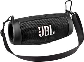 img 4 attached to Водонепроницаемый силиконовый чехол для JBL Charge 5 - портативный Bluetooth 🔒 динамик | Чехол для путешествий с гибким ремешком и карабином | Защитный чехол - Черный