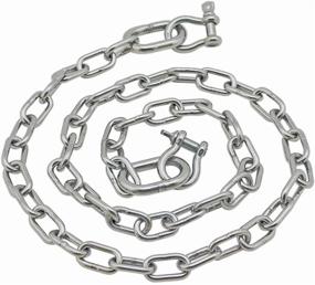 img 4 attached to ⚓ High-Quality Stainless Steel 316 Anchor Chain 3/16" x 4' 3006.6575 with 1/4” Shackles - Reliable and Durable Maritime Equipment
