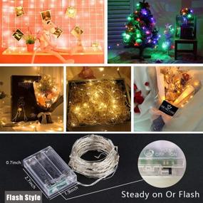 img 1 attached to 🌟 Dienalls Fairy Lights Battery Operated with 2 Remote Timer, Firefly Twinkle Yellow String Lights 33ft Copper Wire 8Modes 100Leds for Christmas Bedroom Aesthetic/Tapestry/Crafts Decor (4-Pack, Warm White)