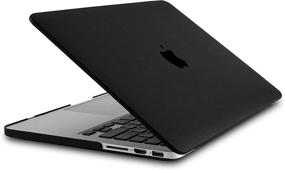 img 2 attached to 👌 Stylish KECC Italian Leather MacBook Air 13 inch Case (2010-2017) + Keyboard Cover + Sleeve - Black Leather