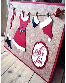 img 1 attached to 🎅 Metal Christmas Woman Santa Claus Dress Cutting Dies: DIY Scrapbooking Stencils for Festive Card Making & Album Decor