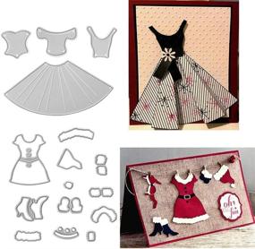 img 4 attached to 🎅 Metal Christmas Woman Santa Claus Dress Cutting Dies: DIY Scrapbooking Stencils for Festive Card Making & Album Decor