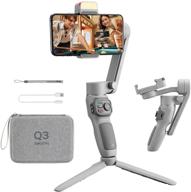 zhiyun smooth q3 combo: 3-axis handheld smartphone gimbal stabilizer with tripod, led light & protective case - compatible with iphone & android logo