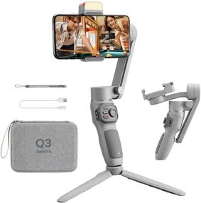 img 4 attached to Zhiyun Smooth Q3 Combo: 3-Axis Handheld Smartphone Gimbal Stabilizer with Tripod, LED Light & Protective Case - Compatible with iPhone & Android
