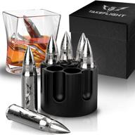 bullet shaped metal whiskey stones logo