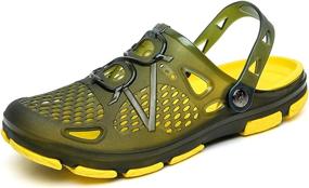 img 4 attached to DimaiGlobal Men's Outdoor Walking Sandals Slippers, Shoes, Mules & Clogs