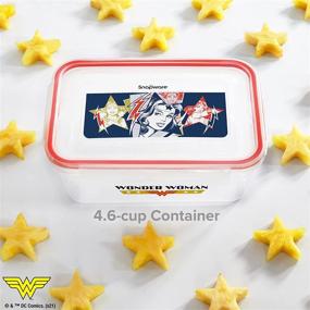 img 1 attached to 🦸 Snapware Wonder Woman Plastic Storage Containers: Airtight & Leak-Proof, 8-Piece Set