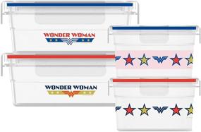 img 4 attached to 🦸 Snapware Wonder Woman Plastic Storage Containers: Airtight & Leak-Proof, 8-Piece Set