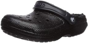 img 4 attached to Crocs Classic Glitter Lined Black Men's Shoes and Mules & Clogs