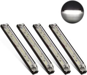 img 4 attached to 🚤 Partsam 4x 8" Waterproof LED Utility Strip Light 12V Assembly - Universal White Light Bar for Boat, RV, Pickup Truck, and Under Hood Lighting