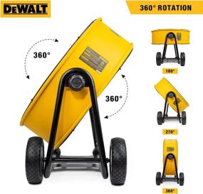 img 2 attached to 🌪️ DEWALT DXF-2490 High-Velocity Industrial Drum Floor and Barn Warehouse Fan – Heavy Duty Air Mover with Adjustable Tilt, Large Wheel, and 24-Inch Size in Vibrant Yellow