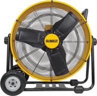 🌪️ dewalt dxf-2490 high-velocity industrial drum floor and barn warehouse fan – heavy duty air mover with adjustable tilt, large wheel, and 24-inch size in vibrant yellow logo