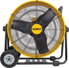 img 4 attached to 🌪️ DEWALT DXF-2490 High-Velocity Industrial Drum Floor and Barn Warehouse Fan – Heavy Duty Air Mover with Adjustable Tilt, Large Wheel, and 24-Inch Size in Vibrant Yellow