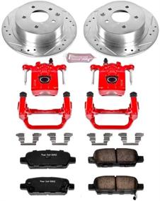 img 1 attached to 🚗 Power Stop (KC098A) Комплект тормозов Performance с суппортами - улучшенная производительность с одним нажатием кнопки