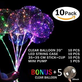 img 3 attached to 🎈 Transparent Party Balloons for Birthday Festivals and Events: Decorations & Supplies Perfect for Children's Parties