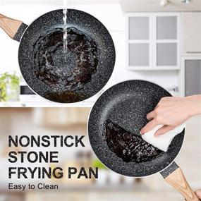 MICHELANGELO 10 Inch Frying Pan Nonstick Frying Pan with Lid Nonstick White