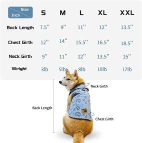 img 1 attached to 🐶 Dog Jean Jacket Blue Outfits Denim Vest Coat T-Shirt Cute Cool Apparel Machine Washable Puppy Clothes for Small Medium Dogs Pets and Cats - Thankspaw