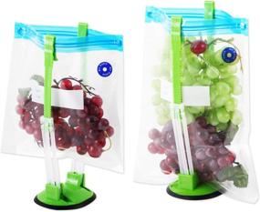 img 1 attached to 👜 Convenient Baggy Rack - Organizer for Sandwich Bags, Food Storage, Ziploc Bags - 6pcs Set