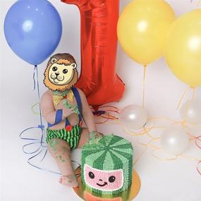 img 3 attached to 🎂 Одежда для празднования первого и второго дня рождения маленьких мальчиков ODASDO - комплект для фотосессии с тортом включает пеленки, памперс-трусики, подтяжки и галстук-бабочку - 3 предмета.