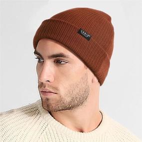 img 1 attached to 🧣 Women's Soft Knit Cuffed Beanie Hats, Winter Watch Hat, Classic Stretchy Warm Cap for Men