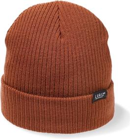 img 4 attached to 🧣 Women's Soft Knit Cuffed Beanie Hats, Winter Watch Hat, Classic Stretchy Warm Cap for Men