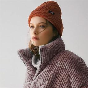 img 2 attached to 🧣 Women's Soft Knit Cuffed Beanie Hats, Winter Watch Hat, Classic Stretchy Warm Cap for Men