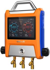 img 4 attached to Elitech HVAC Digital Manifold Gauge EMG-20V: Intelligent 2-Way 🌡️ Valve with Vaccum Sensor, Thermometer Clamps, and Hoses for Enhanced Performance