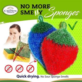 img 2 attached to 5PK Mix Fruit Shaped Long Lasting Dish Sponges – Reusable Scrubbers for Dishes, Pots, Pans – Top Alternative Dish Washing Scrubber