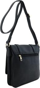 img 2 attached to 👜 Spacious Crossbody Black Handbag & Wallet Set with Dual Compartments - Perfect for Stylish Women