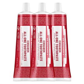 img 4 attached to 🌿 Dr. Bronner’s All-One Cinnamon Toothpaste (3-Pack, 5 oz.) - 70% Organic, Natural & Effective, Fluoride-Free, SLS-Free, Breath Freshening, Plaque Reduction, Teeth Whitening, Vegan