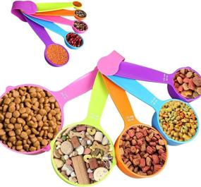 img 3 attached to 🔢 HINMAY 10-Piece Set: Plastic Measuring Cups & Spoons - 5 Cups, 5 Spoons