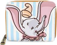🐘 disney dumbo striped faux leather wallet by loungefly logo