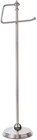 img 1 attached to Bathroom Free Standing Toilet Paper Holder Stand with Reserve Function, SunnyPoint, Chrome Finish