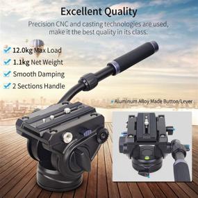 img 3 attached to 🎥 Heavy Duty Tripod Fluid Head-INNOREL F80: Ultimate Stability for DSLR Camcorders and Film Shooting