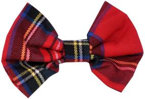 img 3 attached to 🎀 Plaid Red Pet Christmas Bowtie with Rubies