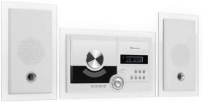 img 4 attached to 🎵 AUNA Stereosonic Microsystem - White, Front-Loading CD Player, FM Tuner, Bluetooth, USB Port, Remote Control
