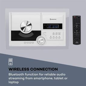 img 2 attached to 🎵 AUNA Stereosonic Microsystem - White, Front-Loading CD Player, FM Tuner, Bluetooth, USB Port, Remote Control