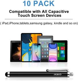 img 2 attached to MEKO 10 Pack Capacitive Stylus Pens for Touch Screens - iPad, iPhone, Tablets, Samsung Galaxy & More