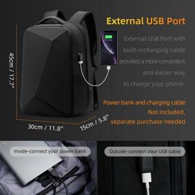 img 3 attached to Durable Waterproof Backpack with Charging Option for Business Purposes