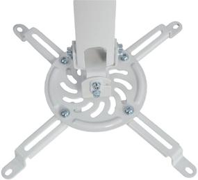 img 1 attached to 🔦 VIVO MOUNT-VP02W: Universal Height Adjustable Ceiling Projector Mount in White - Extend Your Projection Experience!