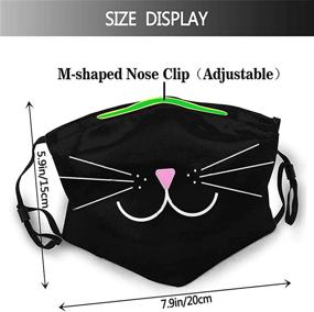 img 3 attached to 😺 Cat Face Mask for Women and Men - Washable, Reusable, Funny Cloth Face Mask - Animal Print Design for Adults