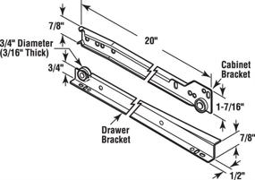 img 1 attached to 7212 Drawer Slide Kit by Prime Line