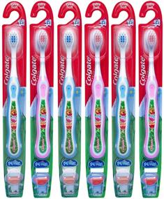 img 4 attached to 👶 Кисточка Colgate My First Baby and Toddler, супермягкая - набор из 6 штук - Нежный уход за полостью рта для младенцев и малышей.