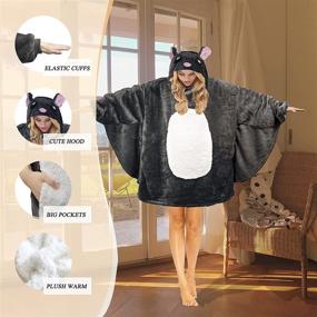 img 1 attached to 🐿️ Adorable NEWCOSPLAY Squirrel Wearable Blanket Sweatshirt for Kids - Must-Have in Every Home Store!