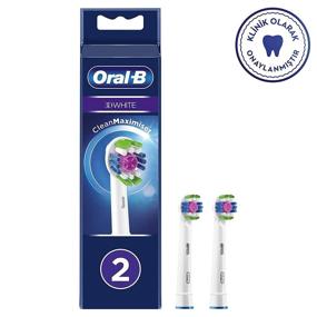 img 3 attached to 🪥 Oral-B Braun 3D White Electric Toothbrush Replacement Head - 2 Refill Brushes for Superior Dental Care