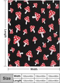 img 3 attached to 🍄 Cozy up: BrandsonSale EFOEKY Mushroom Ultra Soft Fleece Blanket - Lightweight Plush Flannel Throw for Kids and Adults - Perfect for Sofa, Couch, Living Room, and Bed - All-Season Gift, 40 in x 50 in.