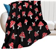 🍄 cozy up: brandsonsale efoeky mushroom ultra soft fleece blanket - lightweight plush flannel throw for kids and adults - perfect for sofa, couch, living room, and bed - all-season gift, 40 in x 50 in. логотип