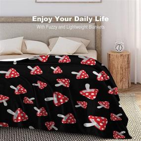 img 1 attached to 🍄 Cozy up: BrandsonSale EFOEKY Mushroom Ultra Soft Fleece Blanket - Lightweight Plush Flannel Throw for Kids and Adults - Perfect for Sofa, Couch, Living Room, and Bed - All-Season Gift, 40 in x 50 in.